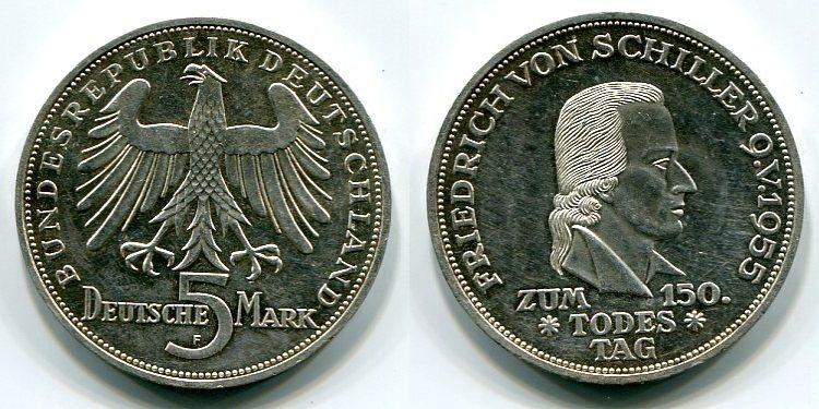 Foto Bundesrepublik Deutschland 5 Dm 1955
