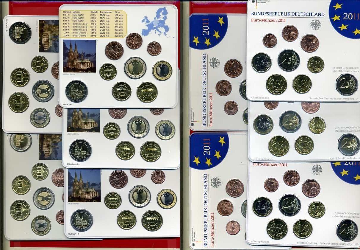 Foto Bundesrepublik Deutschland Euro Kursmünzensatz Offiziell, 5,88 Euro 20
