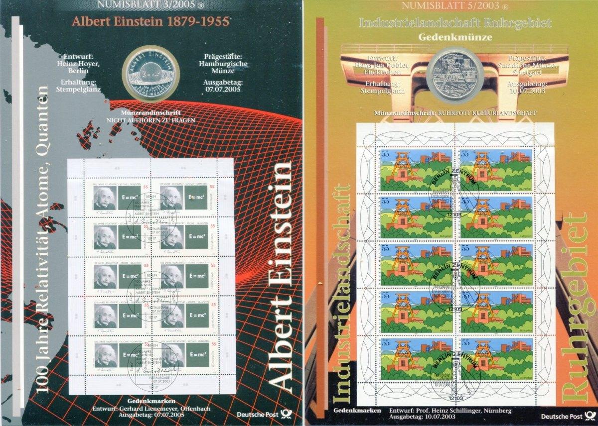 Foto Bundesrepublik Deutschland Numisblattsammlung 2003-2005