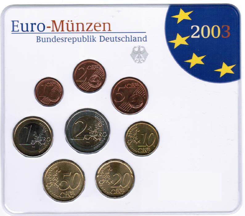 Foto Bundesrepublik Deutschland Offizieller Kurssatz 2003 A Einzelplatte 20
