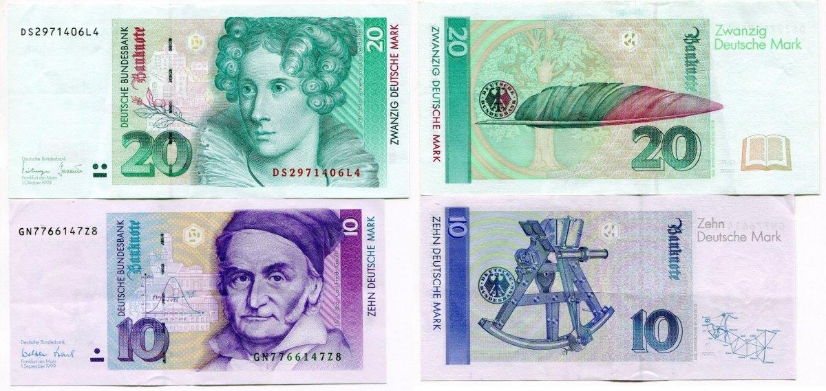 Foto Bundesrepublik Deutschland Partie Dm Banknoten