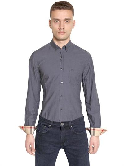 Foto burberry brit camisa oxford ligera con bolsillo