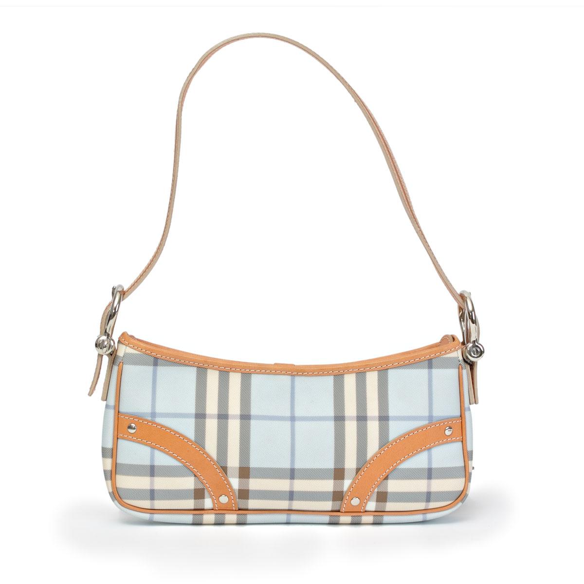 Foto Burberry Light Blue Check Clutch Bag