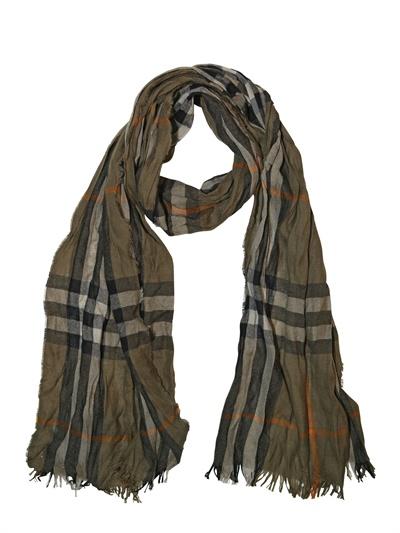 Foto burberry london checked cashmere blend scarf