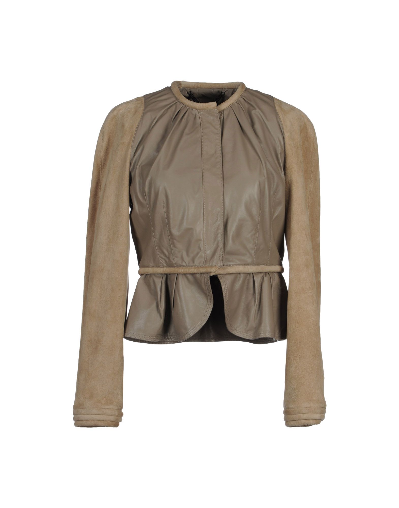 Foto Burberry Prorsum Chaquetas De Piel Mujer Gris rosado