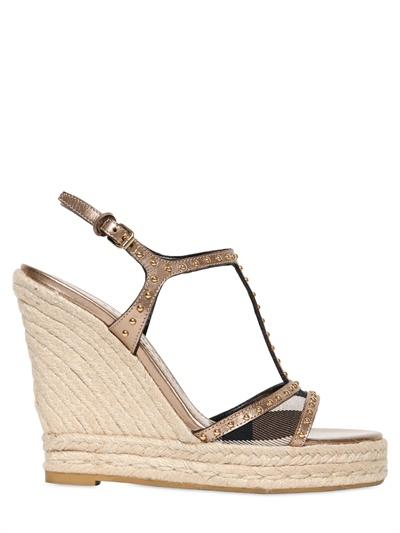 Foto burberry wedges laleham de cuerda 120mm