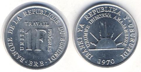 Foto Burundi 1 Franc 1970
