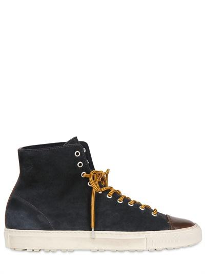 Foto buttero suede and leather high sneakers
