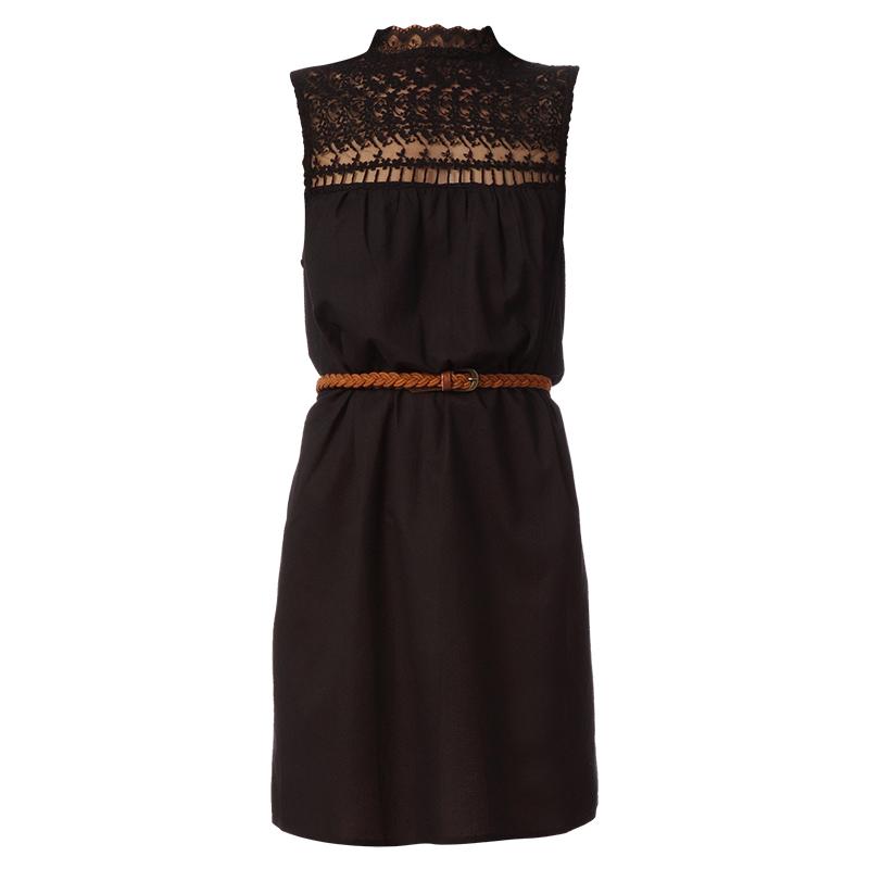 Foto By Monshowroom vestido trapecio - fol ipa2085 - Negro