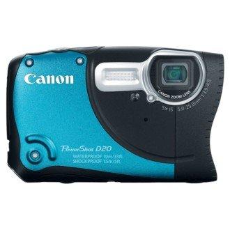 Foto cámara acuática - canon powershot d20 azul, 12 mp, sumergible 10 m