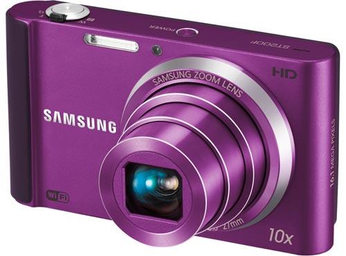 Foto cámara de fotos digital samsung st200 violeta