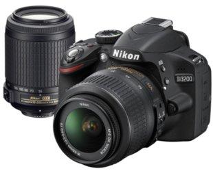 Foto cámara réflex - nikon d3200 + 18-55 + 55-200 vr