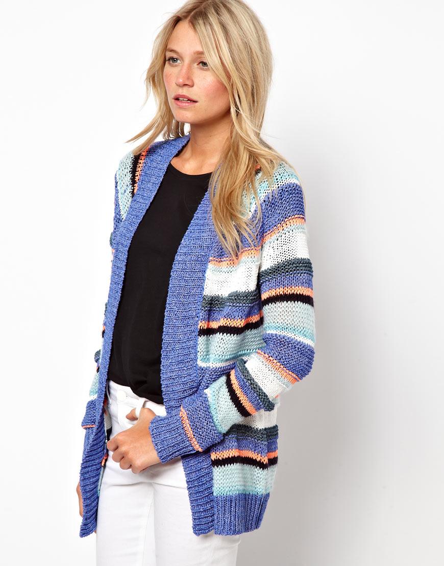 Foto Cárdigan a rayas Edge To Edge de ASOS Multicolor