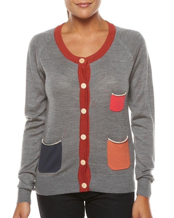 Foto Cárdigan De Punto Nümph Frida De Numph - Gris Melange