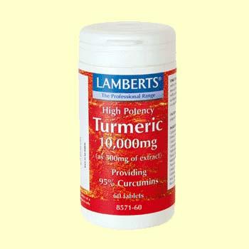 Foto Cúrcuma 10.000 mg - Hierbas - Plantas - Lamberts - 60 tabletas [8571-60]