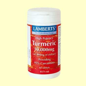 Foto Cúrcuma 10.000 mg - Hierbas - Plantas - Lamberts - 60 tabletas [8571-60]