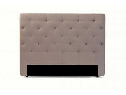 Foto Cabecero De Cama 160 Cm Enza - Piel Sintética - Topo