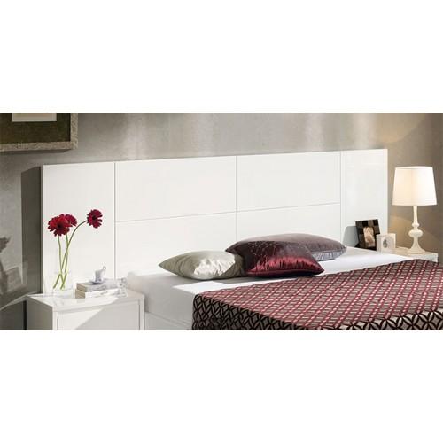 Foto Cabecero de cama en madera lacado blanco brillo - ALGARVE