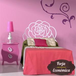 Foto Cabecero de Forja Juvenil ROSA Mural