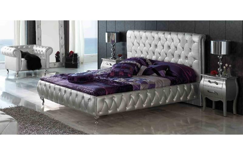 Foto CABECERO O CAMA CAPITONÉ PLATA