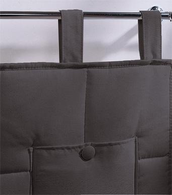 Foto Cabezal cama acolchado con trabillas