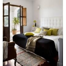 Foto Cabezal de cama diseño Tapizado Cama 80 Negro Sin montaje