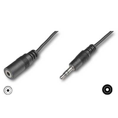 Foto Cable Audio Minijack 3.5mm. Macho-Hembra 2.5m