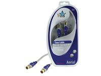 Foto cable coaxial antena m-m dorado hq 5m.