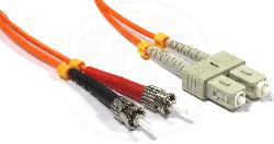 Foto Cable de fibra óptica ST a SC multimodo duplex 50/125 de 3 m