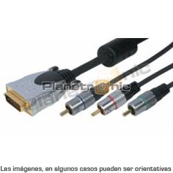 Foto Cable de monitor DVI-I Gold M a 3x RCA M 5 m