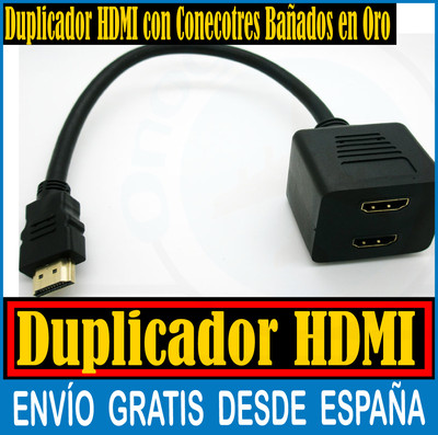 Foto Cable Duplicador Splitter Hdmi Divisor Ladron Conectores Ba�ados Oro Tv Lcd 2335