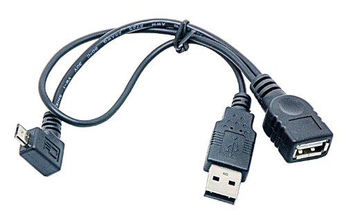 Foto Cable Host Otg (on The Go) Micro Usb Negro Acodado (10cms) Con Conect