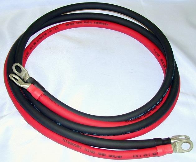 Foto Cables para batería, rojo y negro 1,2 metros