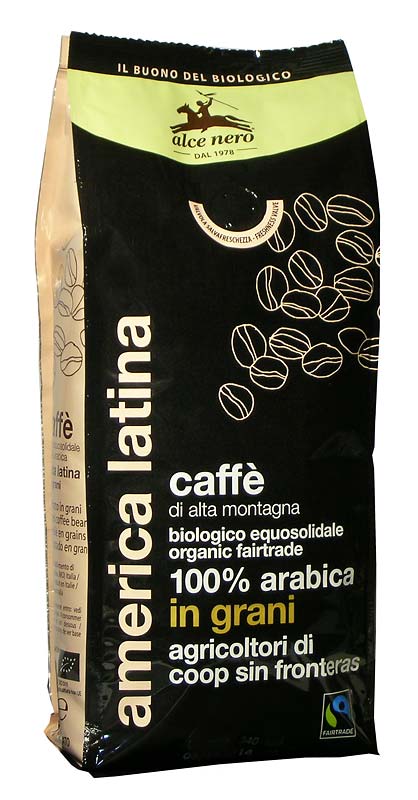 Foto Café ecológico en granos 100% arabica Alce Nero