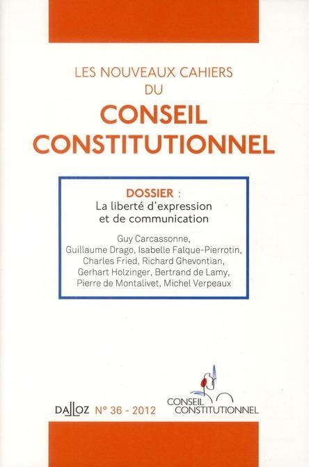 Foto Cahiers conseil constitutionnel t.36