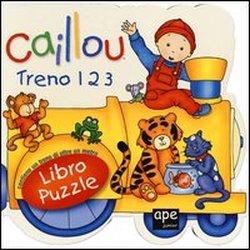 Foto Caillou. Treno 1 2 3. Libro puzzle