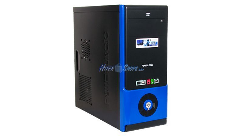 Foto Caja ATX Powerlogic Futura 250 con fuente 450W - Negro y azul