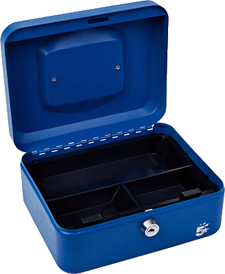 Foto Caja de Caudales azul (20x16x9 cm) 5*