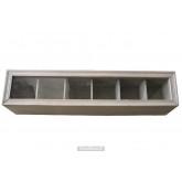 Foto Caja de té de madera - 6 compartimentos
