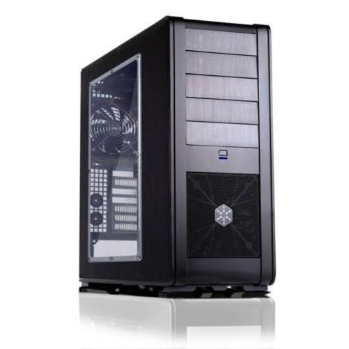 Foto Caja SilverStone FT01B-W Negra con Ventana