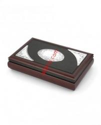 Foto cajas y joyeros , madera y plata , caja estilo oval con cantos