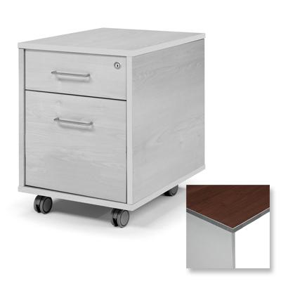 Foto Cajonera móvil 40x58x59,5cm 1 cajón + Carpetero Estructura aluminio y Frontales wengué