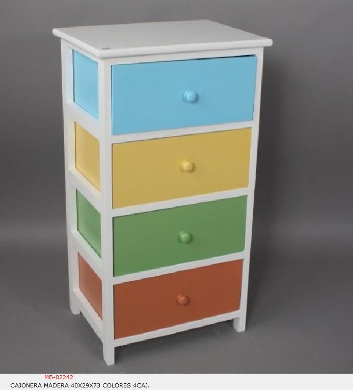 Foto Cajonera madera colores 4caj.