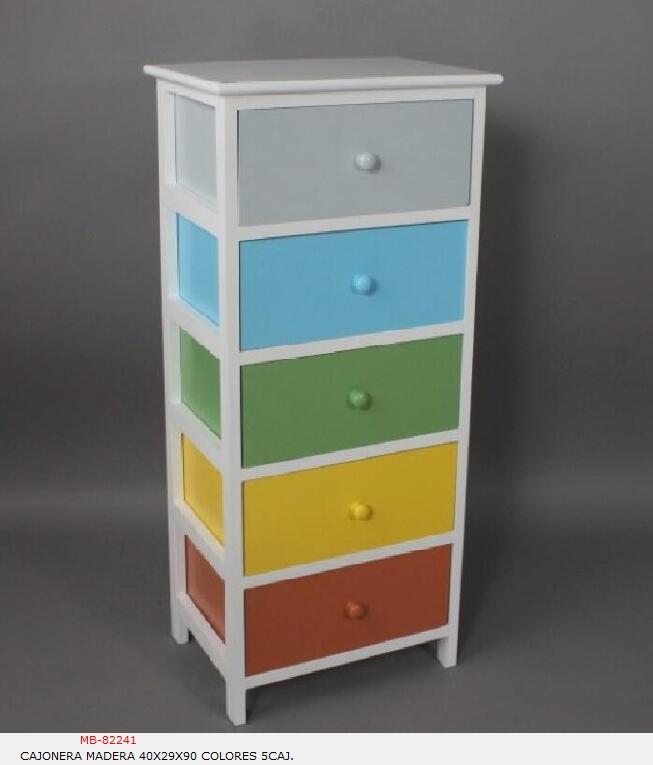 Foto Cajonera madera colores 5caj.