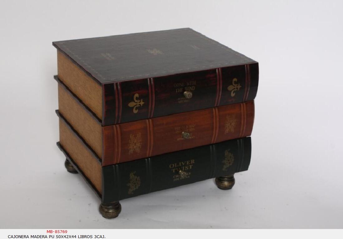 Foto Cajonera madera pu 50x42x44 libros 3caj.