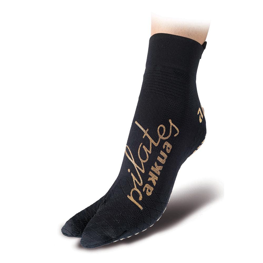 Foto Calcetines Akkua Pilates One Finger color negro/oro