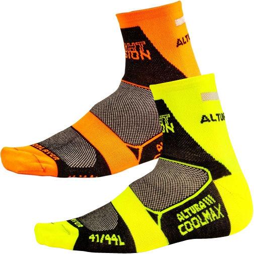Foto Calcetines ciclistas Altura - Night Vision - Small Yellow
