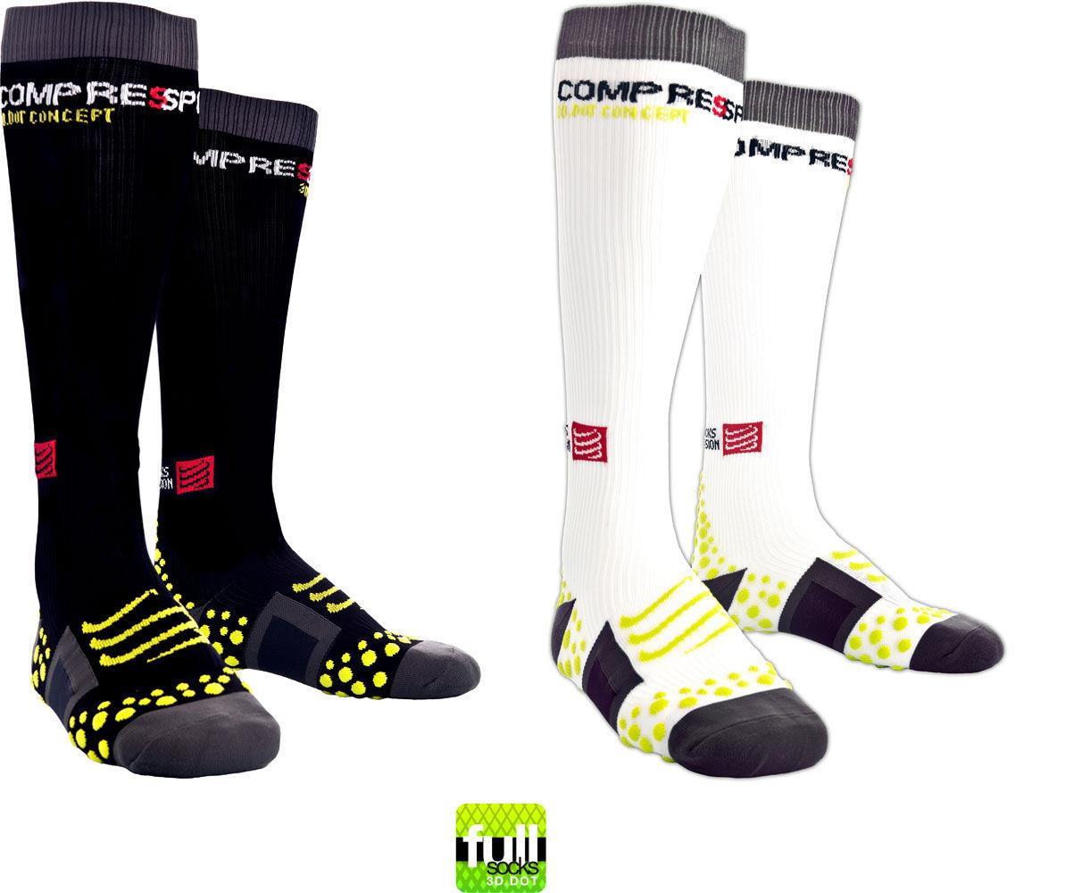 Foto Calcetines de compresión Compressport - Full Sock 3D Dot - 4M White