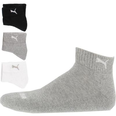 Foto Calcetines De Hombre/mujer Cortos Blanco/negro/gris X3 Puma