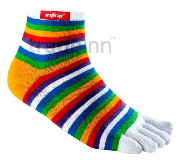 Foto Calcetines Injinji Performance Rainbow Series Mini Crew White